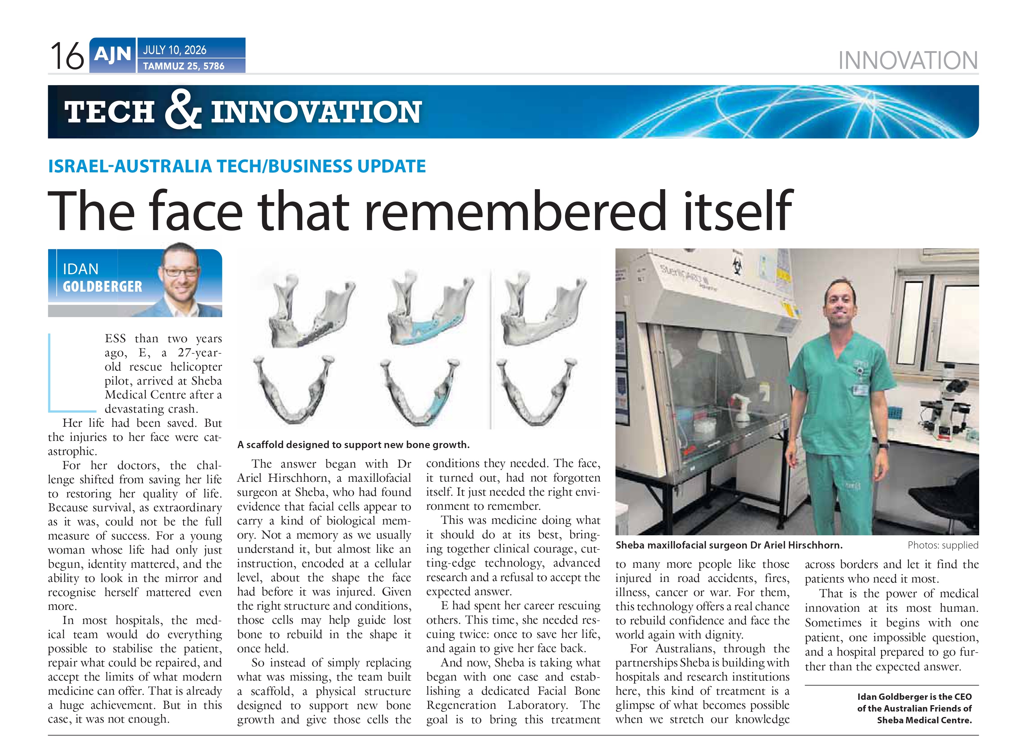 First page of the AJN Tech and Innovation article The tech it takes to run a hospital underground